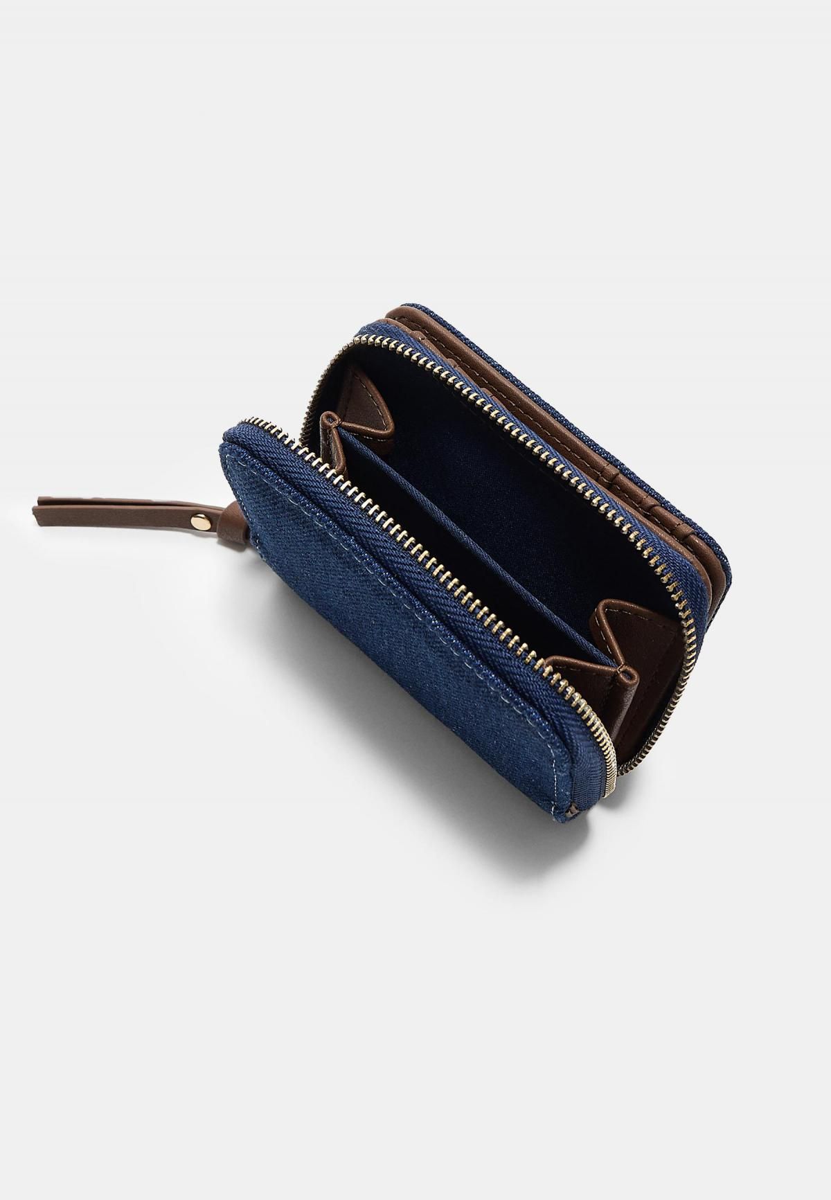스트라디바리우스 데님 지퍼 미니 지갑 3723/913 MEDIUM BLUE DENIM - 상세 이미지 2
