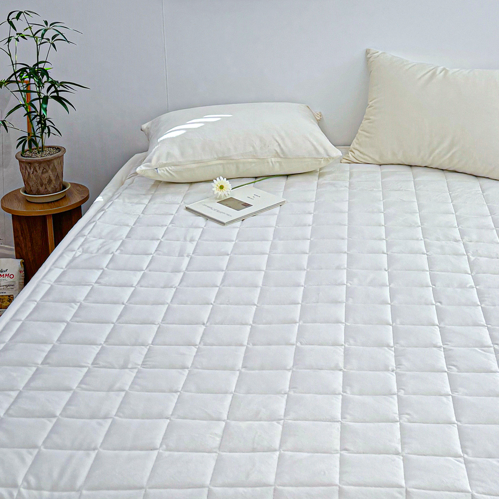 포근한 윈터테일 겨울 밍크 극세사 고정밴딩 침대패드 베어 아이보리, SS(슈퍼싱글)