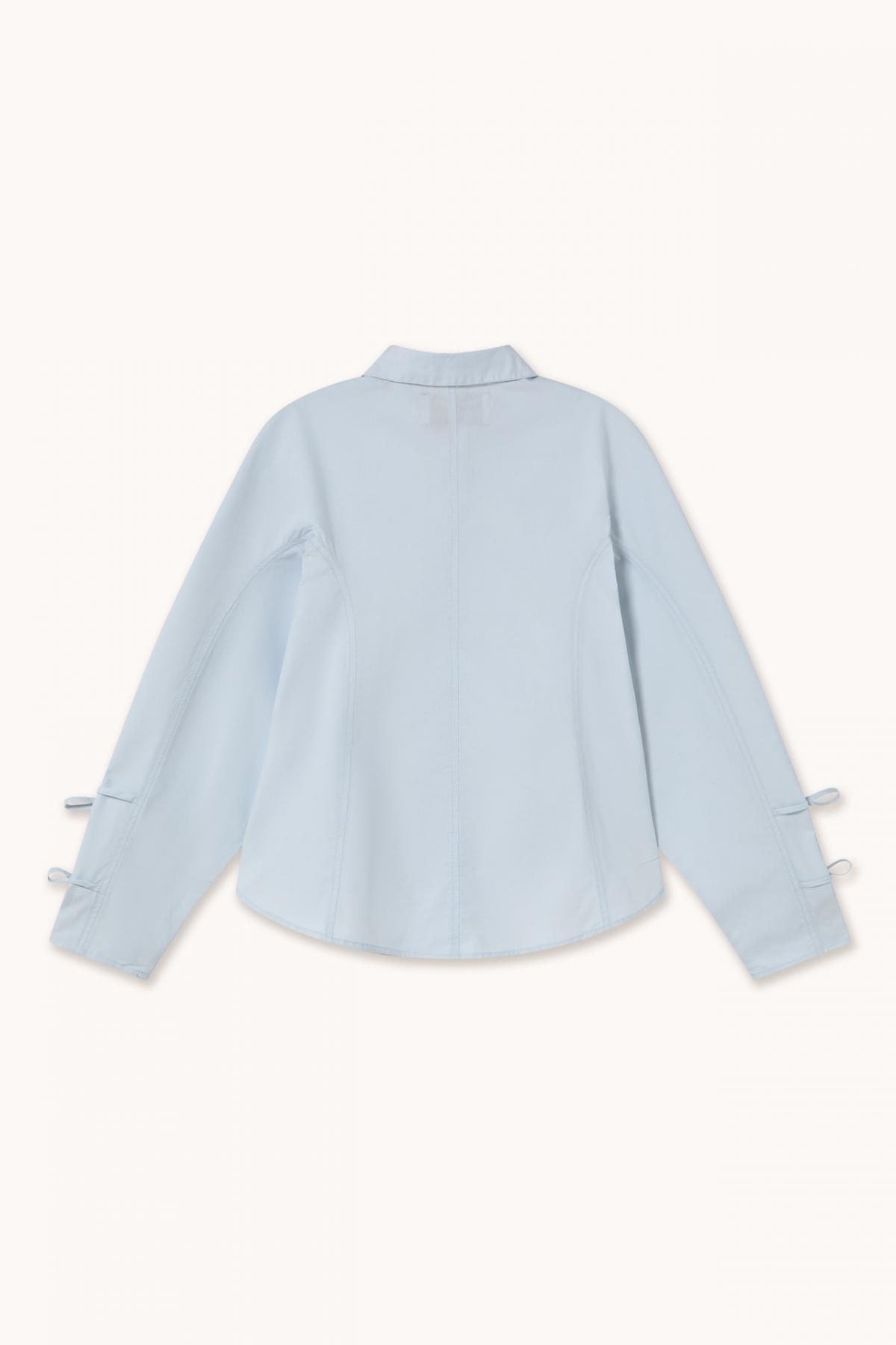타이니코튼 트렌디 리본 포인트 파스텔 블루 블라우스 AW25-800J24 ONE COLOR - 상세 이미지 2