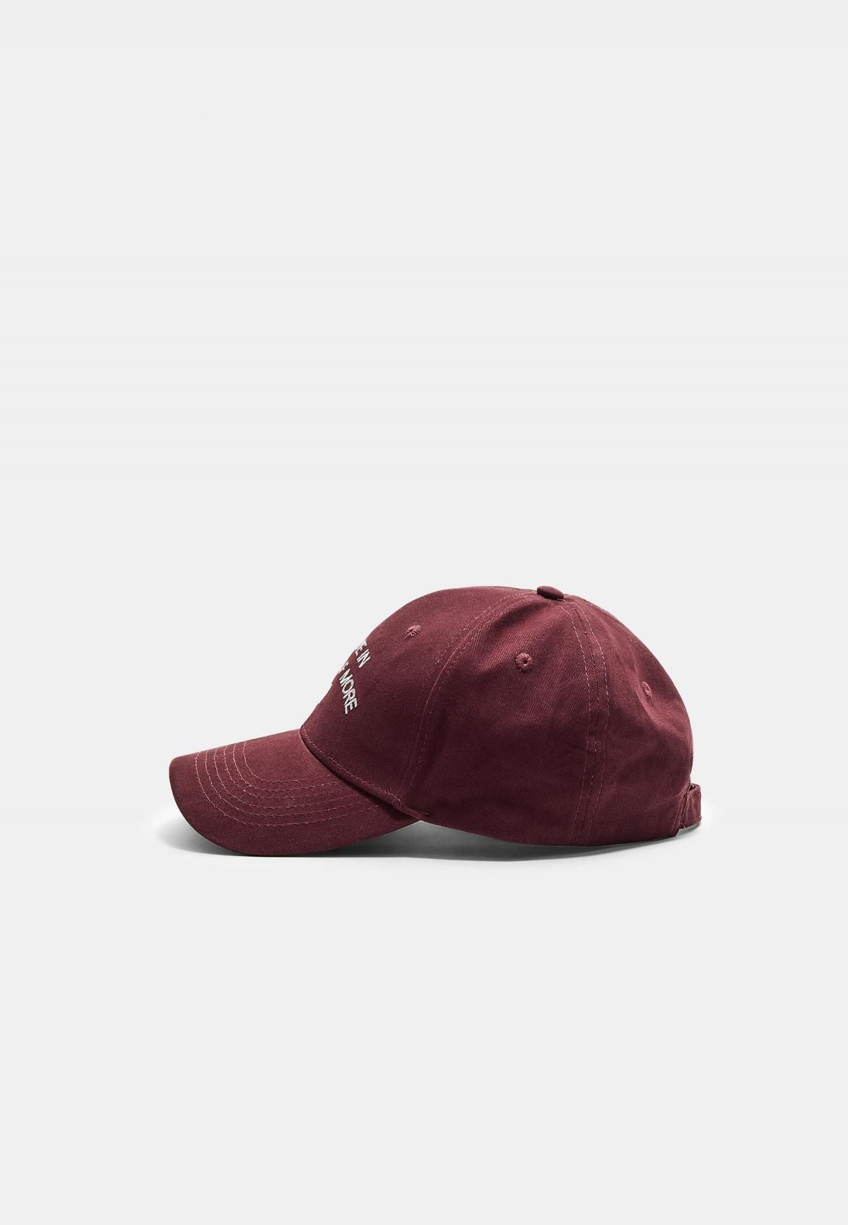 스트라디바리우스 버건디 자수 텍스트 캡모자 3830/903 BURGUNDY - 상세 이미지 2