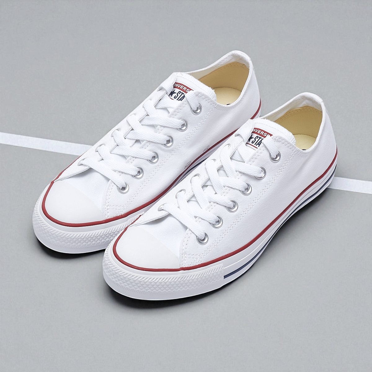 컨버스 운동화 척테일러 올스타 코어 로우 캔버스화 화이트 M7652C