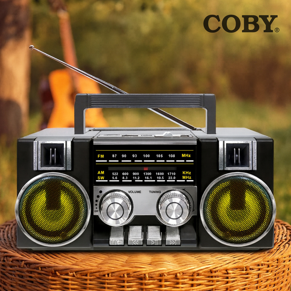 COBY CRF-55B 레트로 블루투스 라디오 스피커 FM AM SW 고음질 카세트 감성 - 상세 이미지 2