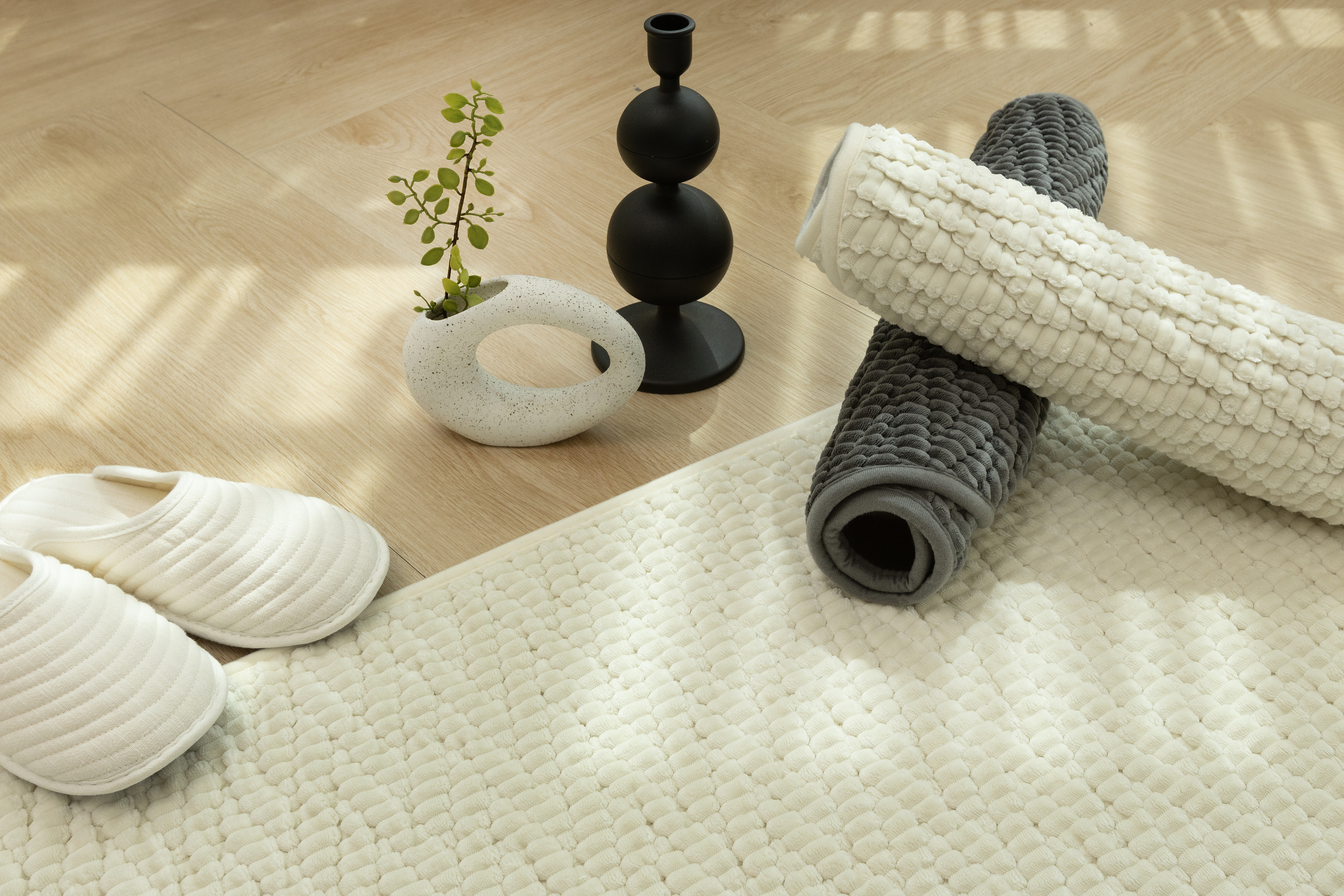 소메르 발매트 주방매트 욕실 싱크대 화장실 현관 세탁가능 아이보리 S사이즈