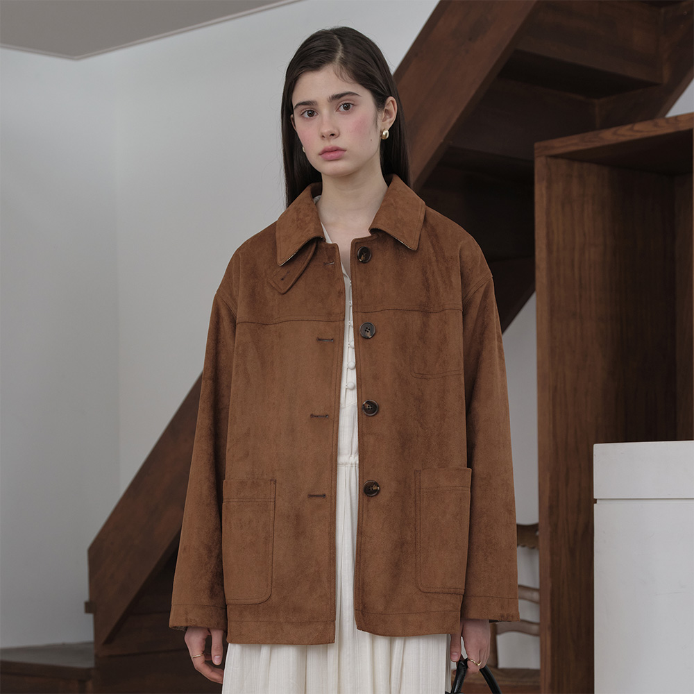 [네이버 단독][N도착보장][쥬시쥬디] 스웨이드오버핏자켓 JZJK724A