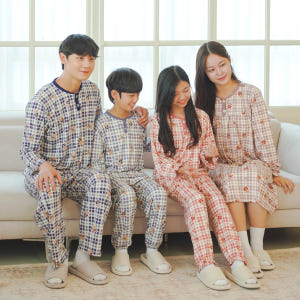 폭스클럽 잠옷 빅사이즈 피치기모 수면 가족 가을 겨울 원피스 파자마 홈웨... 착용 후기 | 사이즈/핏 총정리 - 상품 이미지 4