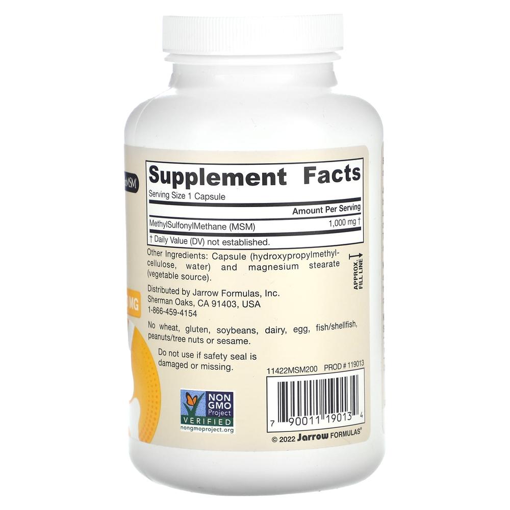 자로우 MSM 1000mg 엠에스엠 식이유황 200정 - 상세 이미지 2