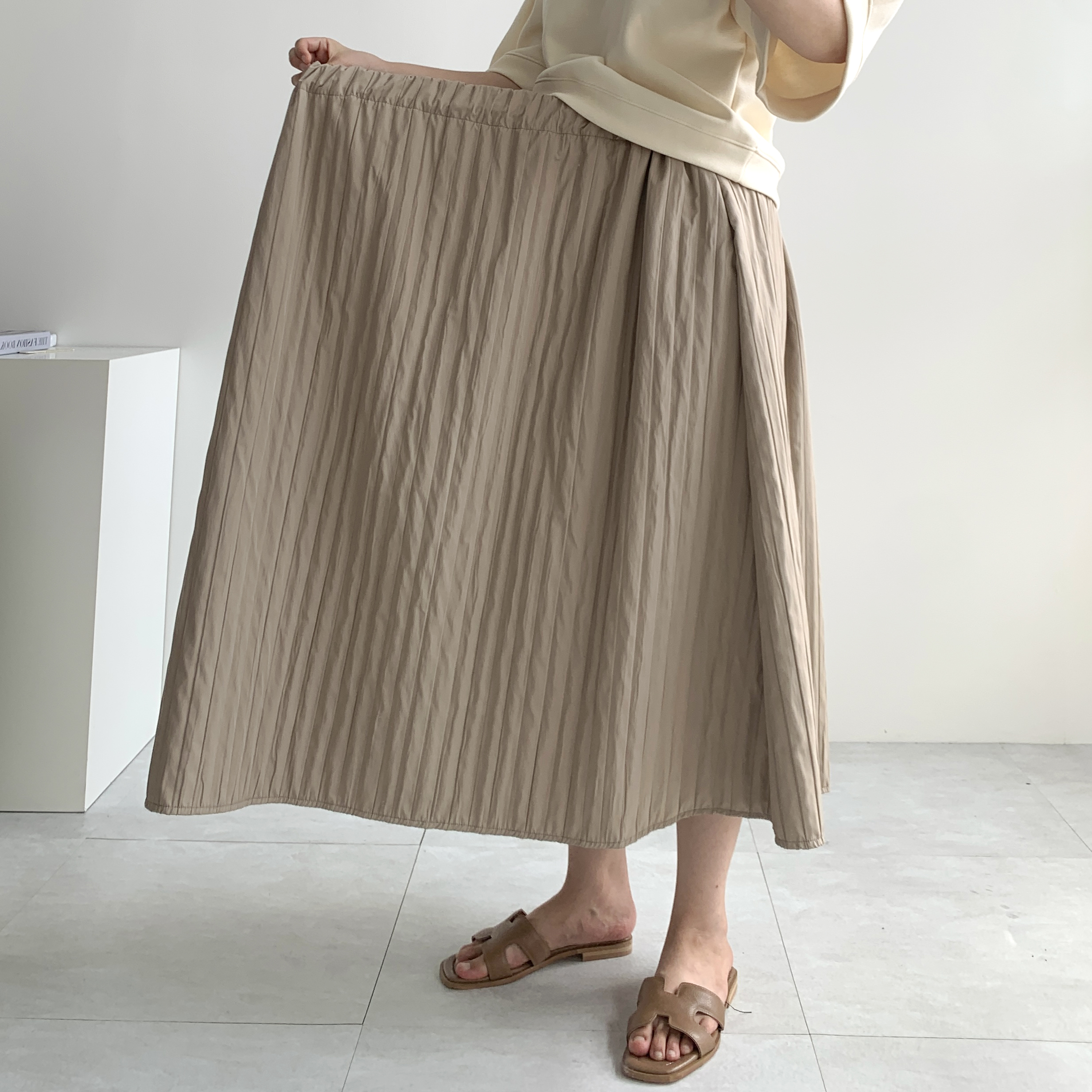 풍성한 본딩스커트 가을스커트 빅사이즈스커트 - 상세 이미지 5