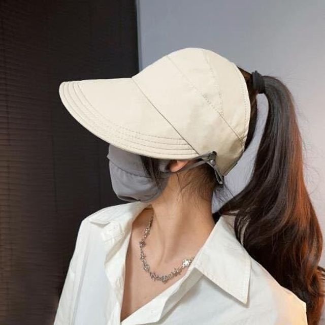 햇빛차단 선캡 포니테일 버킷햇 볼캡 모자 썬캡 KK966 - 상품 이미지