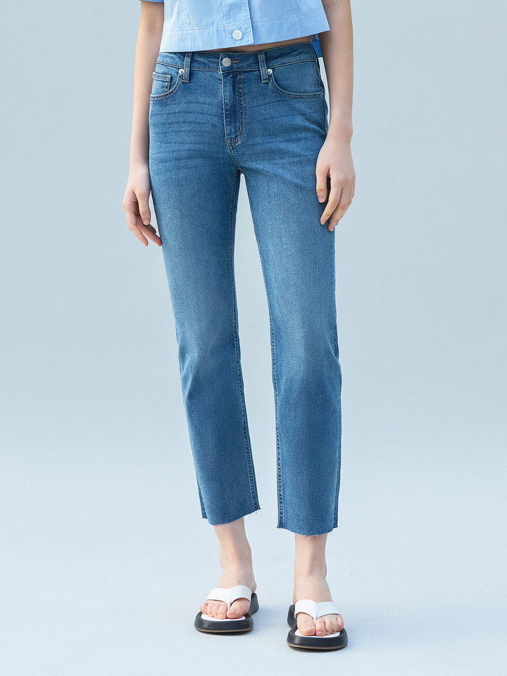 탑텐 여성 COOL 슬림 스트레이트 데님_MSE2DP2901