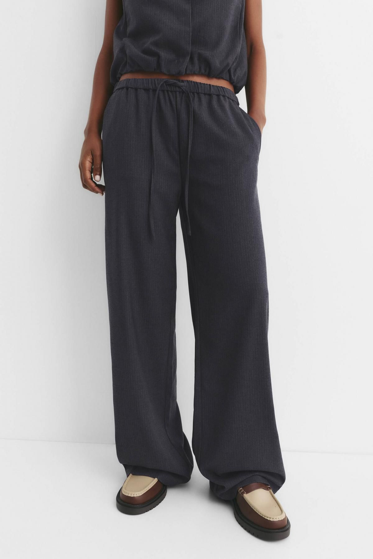 풀앤베어 테일러드핏 와이드 조거 팬츠 7675/359 GREY - 상품 이미지