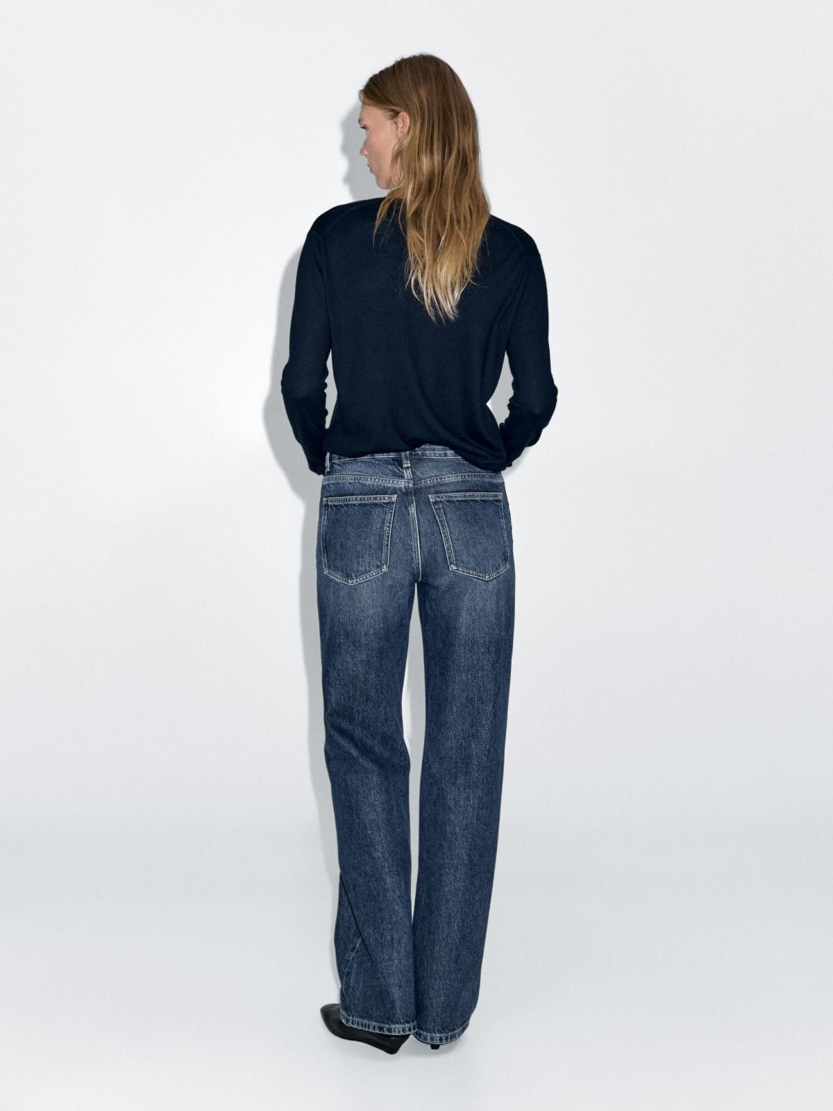 마시모두띠 데님 미드라이즈 와이드핏 청바지 5036/636 MEDIUM BLUE - 상세 이미지 3