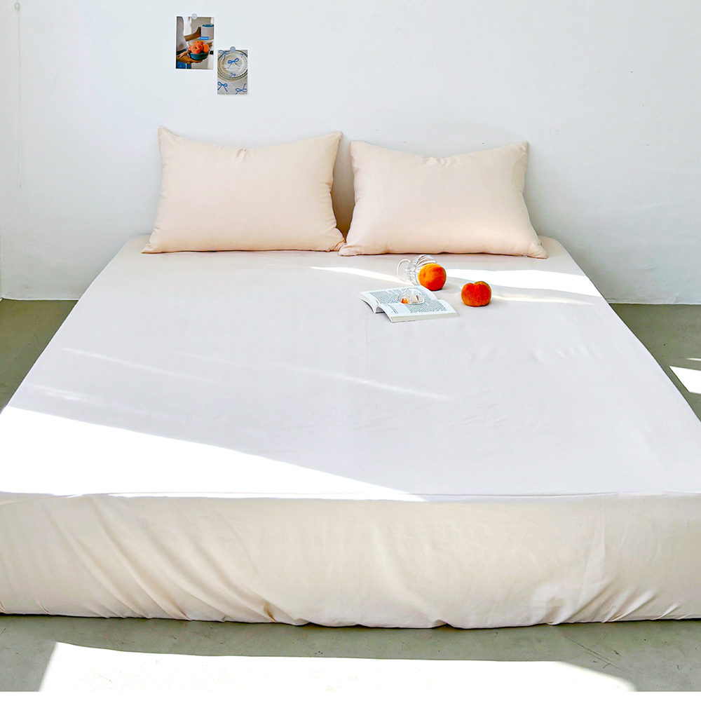 부드러운 아멜리 워싱 사계절 매트리스커버 줄리엣 피치, S(싱글)