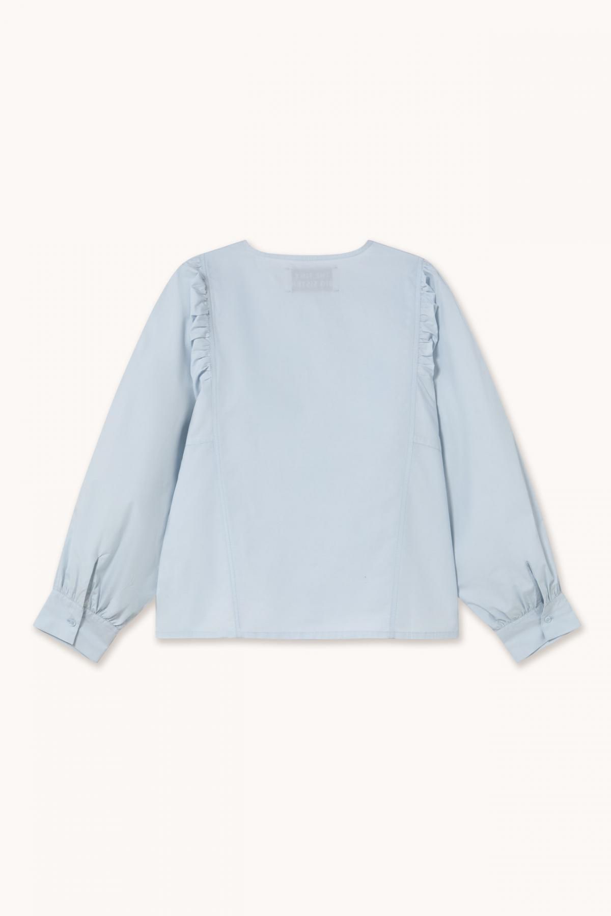 타이니코튼 파스텔 블루 자수 블라우스 AW25-801J24 ONE COLOR - 상세 이미지 2