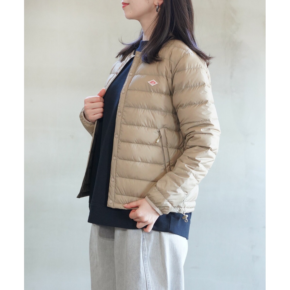 단톤 크루넥 이너 다운 경량 재킷 여성 DT-A0001RRT M OLIVE - 상세 이미지 5