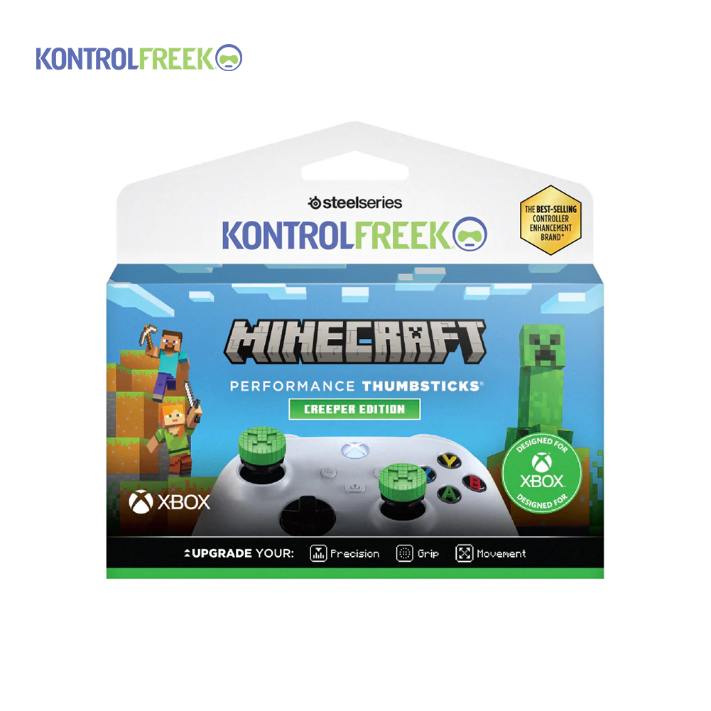 컨트롤프릭 Minecraft Creeper Kit 한정판 썸스틱 미끄럼방지 스틱커버 PS4/PS5 XBOX 듀얼센스 엣지 엑박패드 호환