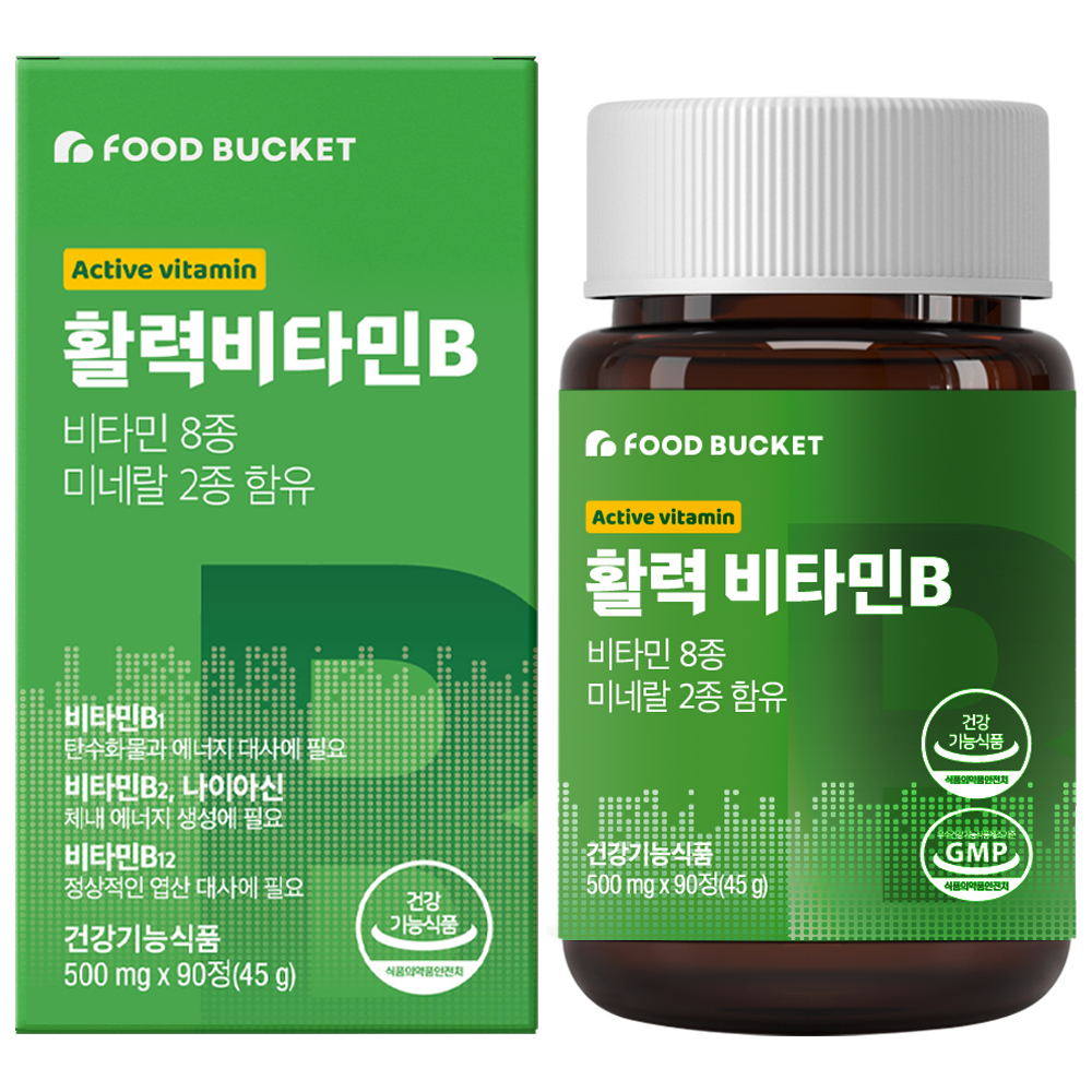 푸드버킷 비오틴 활력 비타민B 90정, 1개 제품 이미지