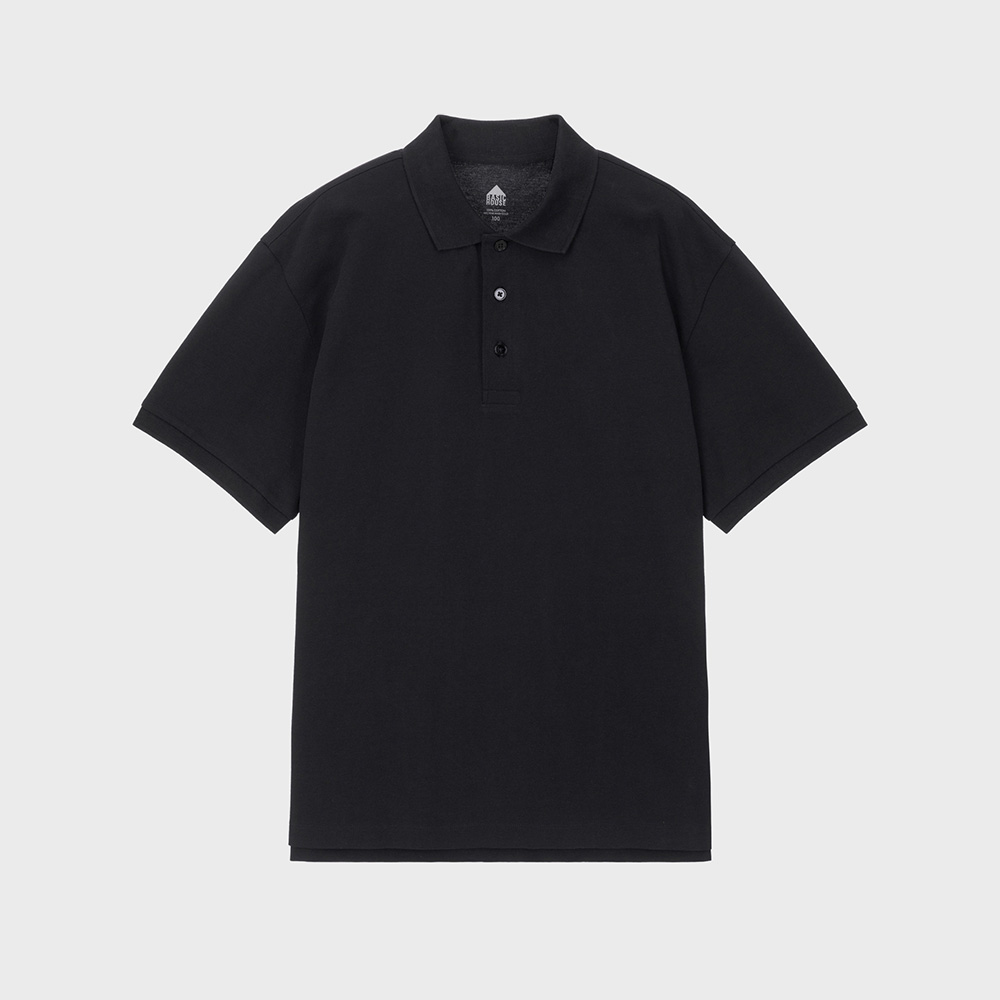 베이직하우스 세미 오버핏 피케 폴로티