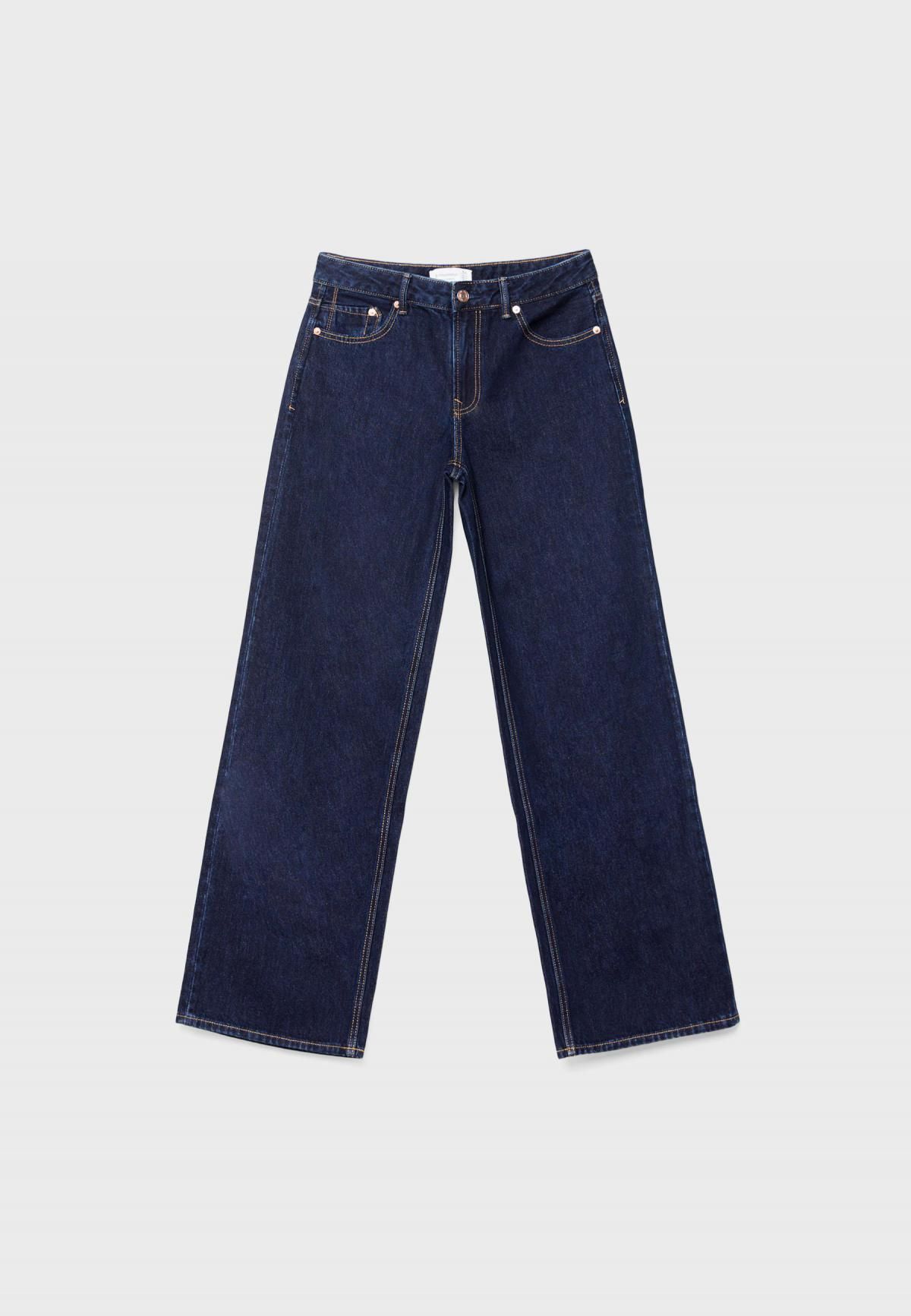 스트라디바리우스 트렌디 로우라이즈 와이드핏 데님 청바지 1441/620 OVERDYED BLUE DENIM - 상세 이미지 3