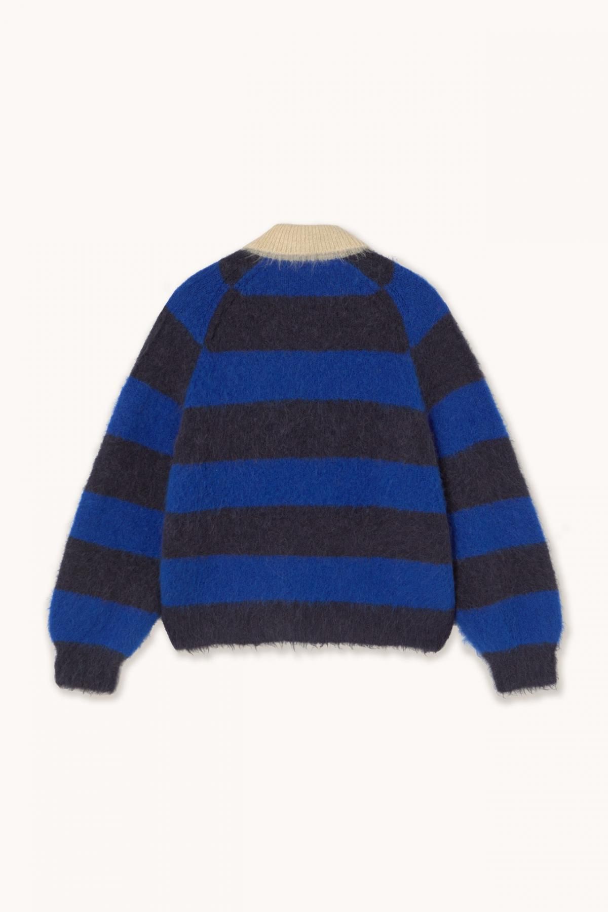 타이니코튼 스트라이프 라운드넥 네이비 울트라마린 니트 폴로 셔츠 AW25-668M75 ONE COLOR - 상세 이미지 2