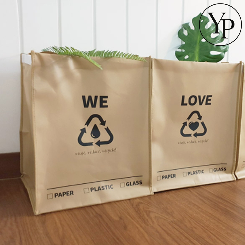 똑딱이 에코 분리수거함 가정용 종이 플라스틱 재활용 3종 세트 쓰레기통