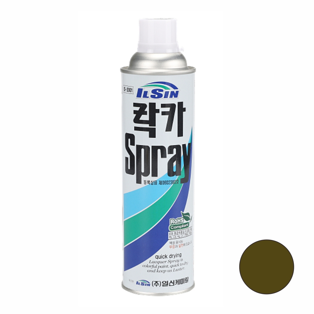 일신케미칼 락카 스프레이 페인트 420ml 338 국방색 - 상품 이미지