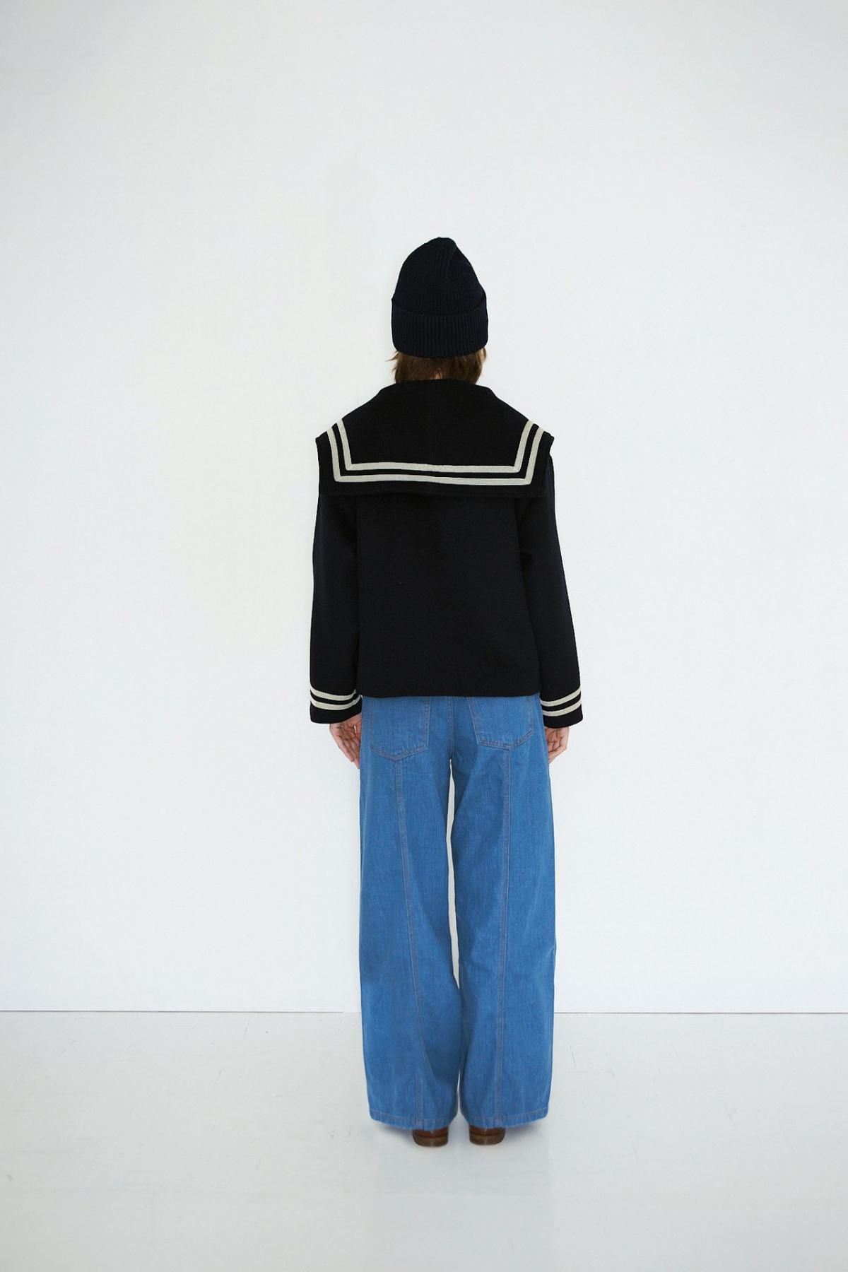 타이니코튼 세일러카라 네이비 숏코트 AW25-770107 ONE COLOR - 상세 이미지 4