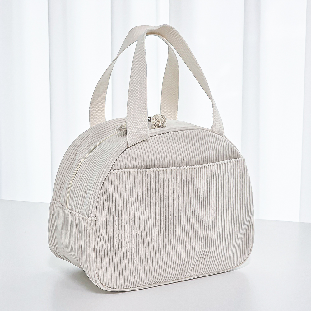 쿠네즈 보냉 도시락 가방 코듀로이 직장인 보온 런치백