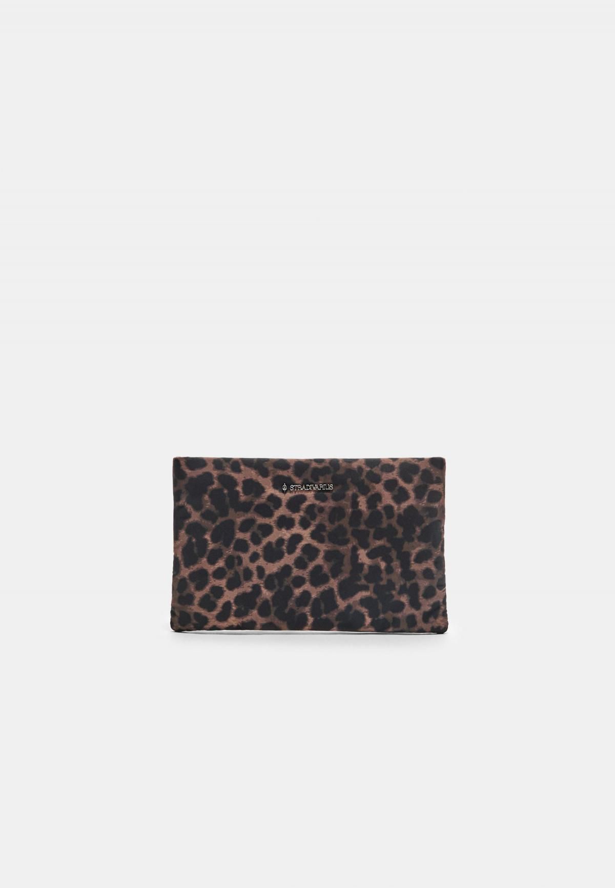 스트라디바리우스 레오파드 패턴 코스메틱 지퍼 파우치 3726/901 BROWN - 상품 이미지