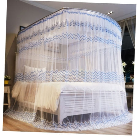 데이스윗 캐노피 침대 모기장 120x200cm 블루 집벌레제거 아파트벌레퇴치 실내모기장