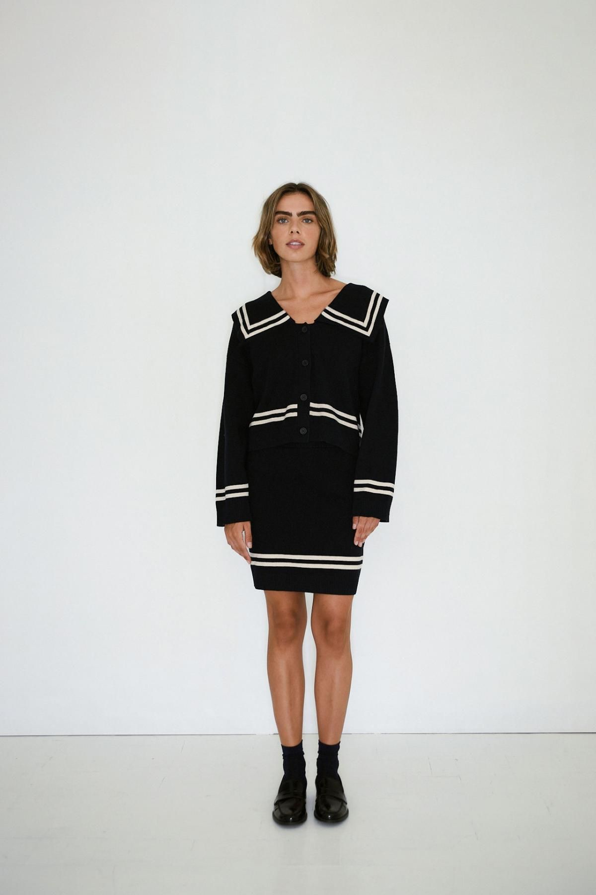 타이니코튼 네이비 마린 세일러 가디건 AW25-720107 NAVY - 상세 이미지 3