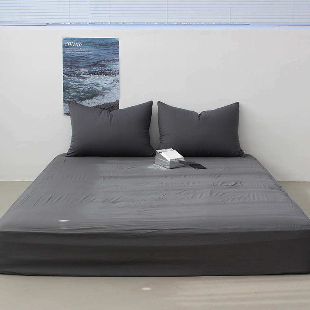 부드러운 아멜리 워싱 사계절 매트리스커버 느와르 차콜, Q(퀸)