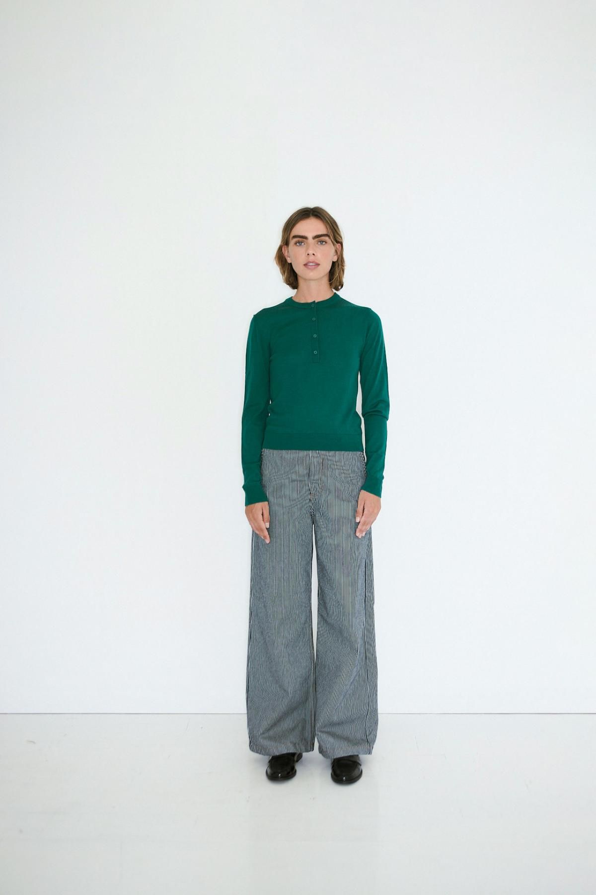 타이니코튼 보틀그린 베이직 헨리넥 긴팔 티셔츠 AW25-675M22 ONE COLOR - 상세 이미지 3