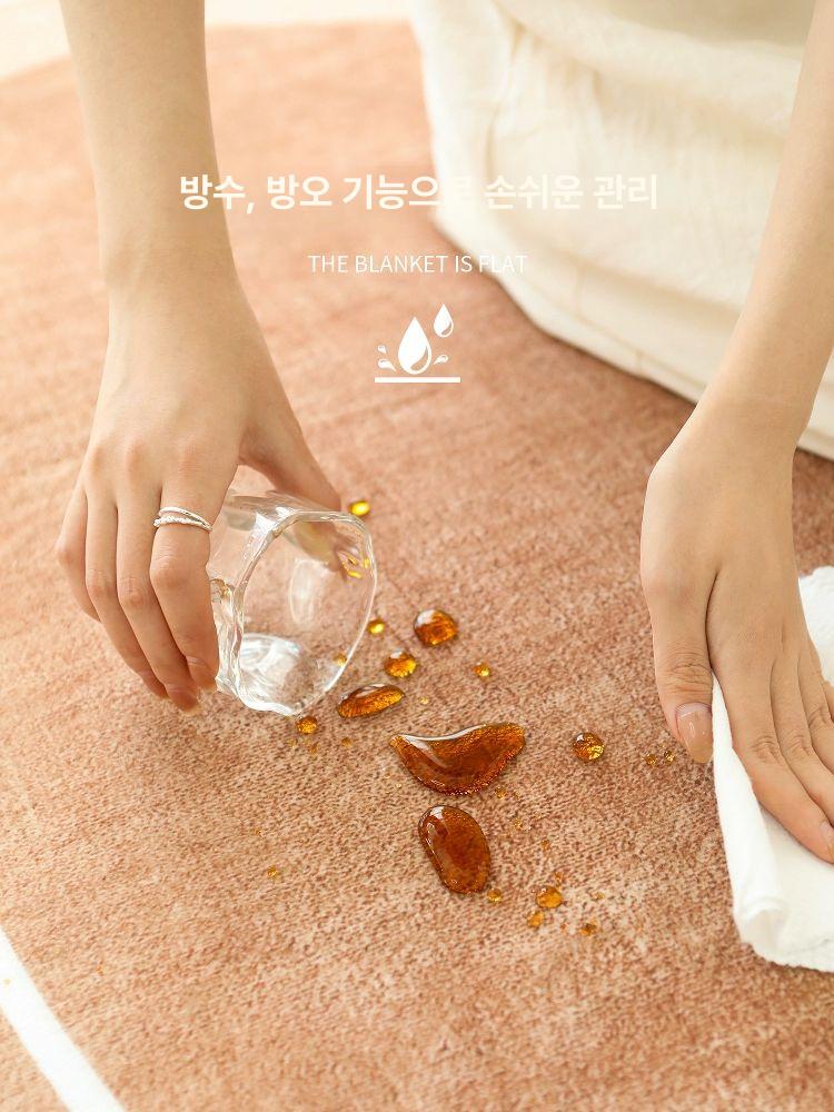 팬션 카페트 원룸 침대밑 거실 타원형 실크 원색 방수 대형 공부방 침실 크림코코01 보르소 벨벳 300x450CM 세척 가능 관리 용이 - 상세 이미지 3