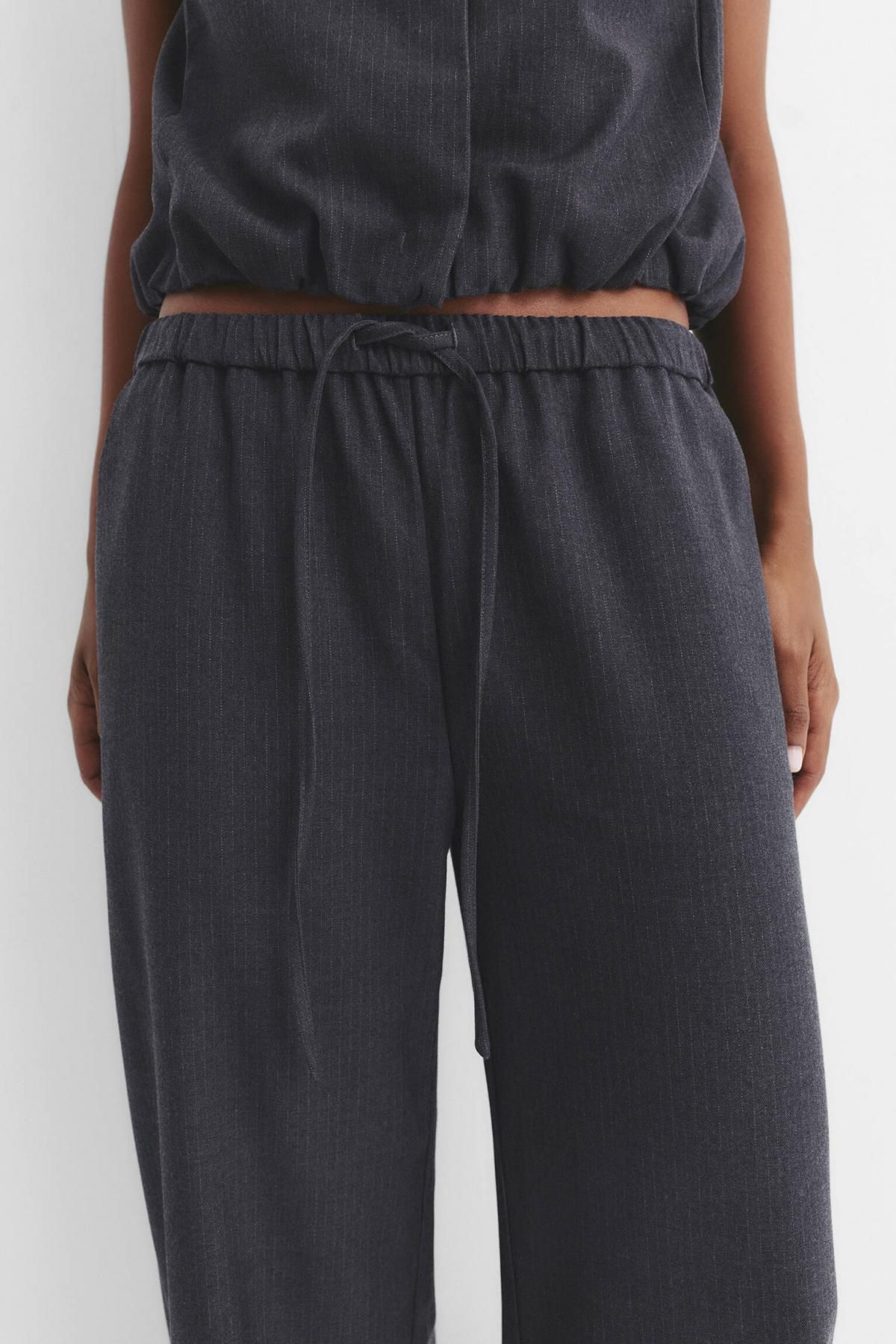 풀앤베어 테일러드핏 와이드 조거 팬츠 7675/359 GREY - 상세 이미지 3