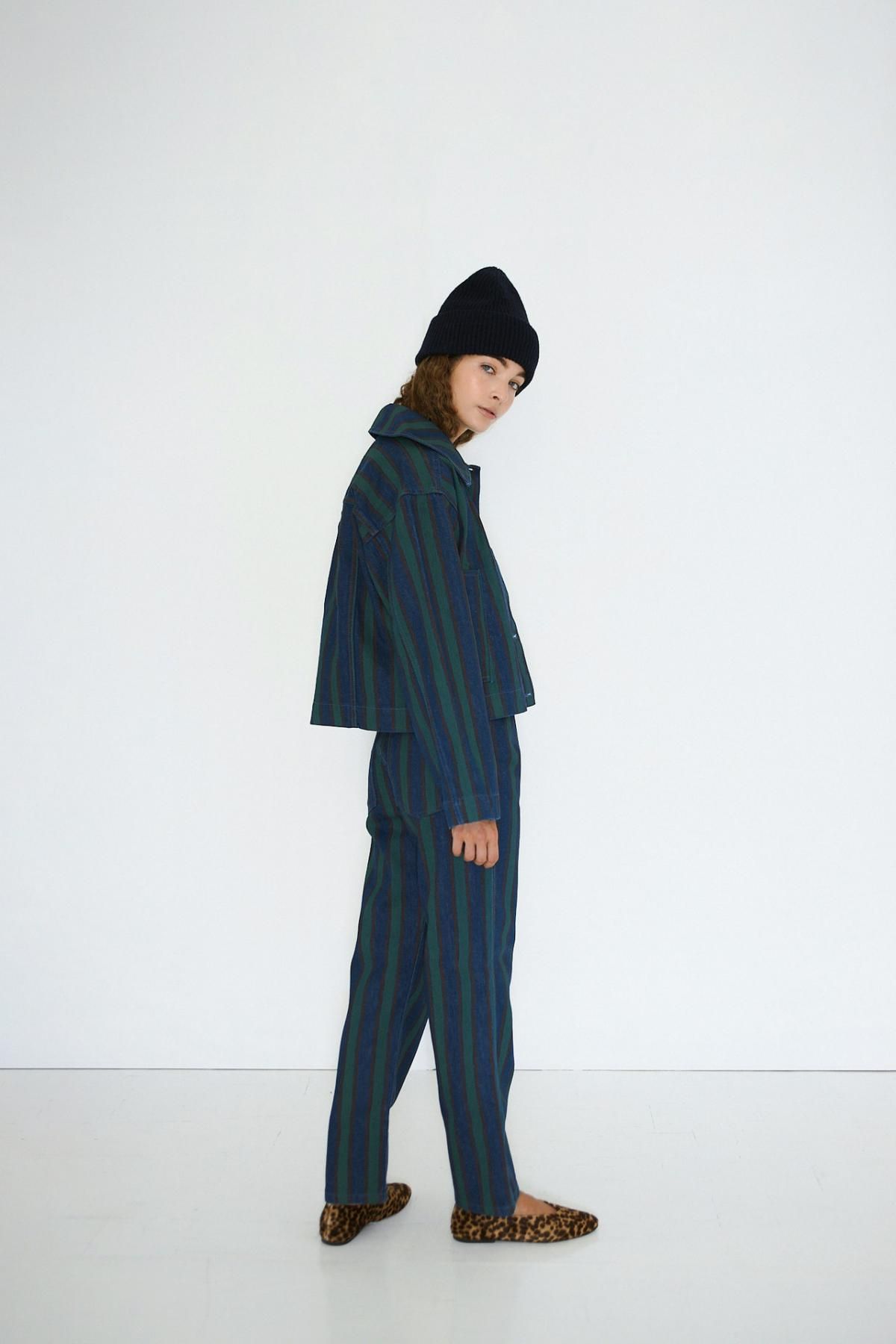 타이니코튼 스트라이프 크롭 테크니컬 재킷 AW25-643K02 ONE COLOR - 상세 이미지 5