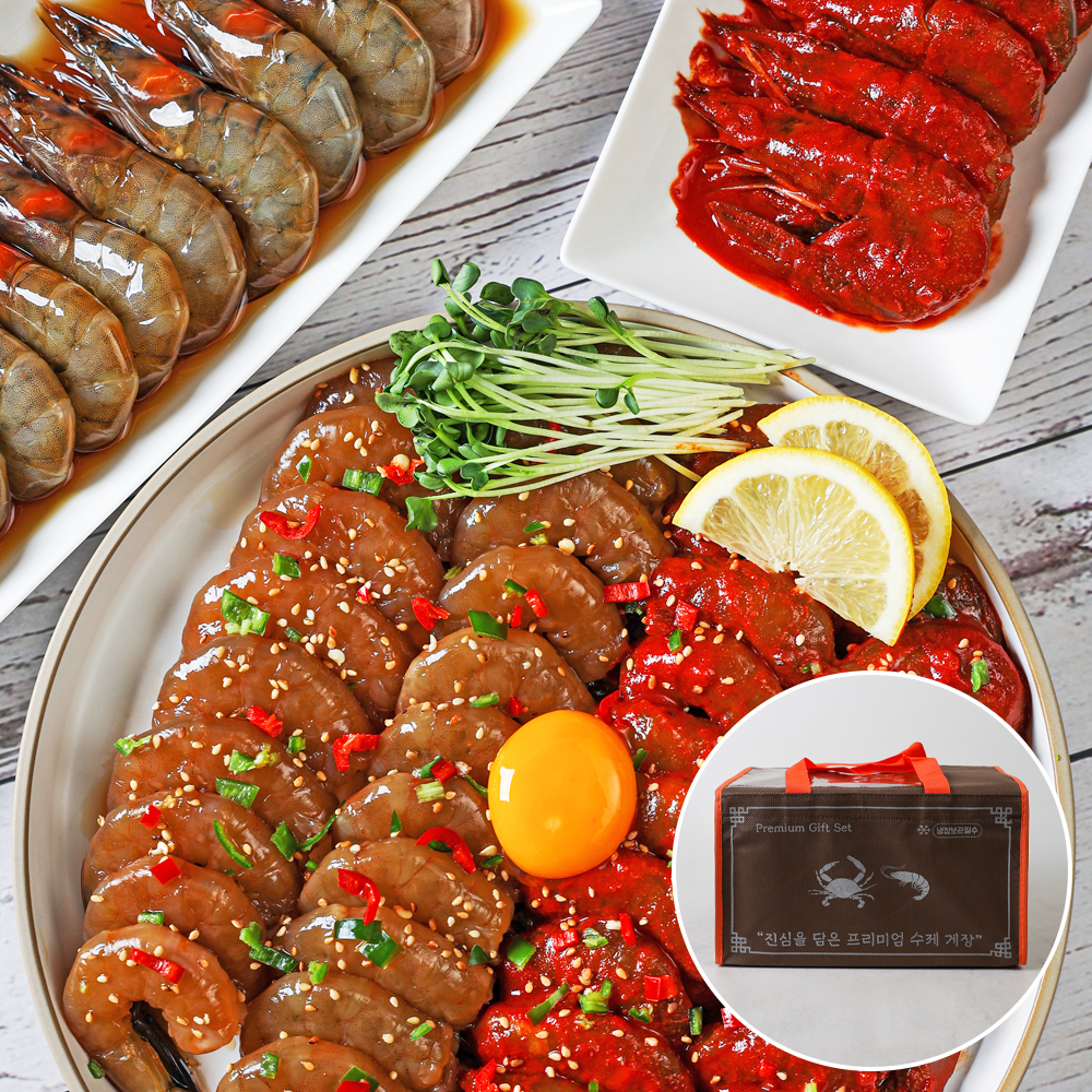 깐새우장 간장새우장 순살양념새우 선물용 (선물가방 포함)