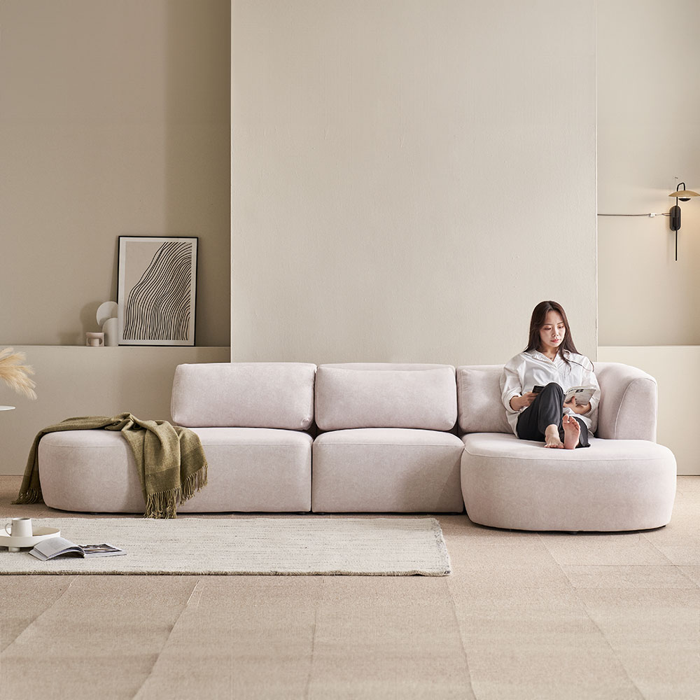 바스포르 몽글 아쿠아텍스 이지클린 조야 패브릭 코너 4인소파 라운지+카우치형