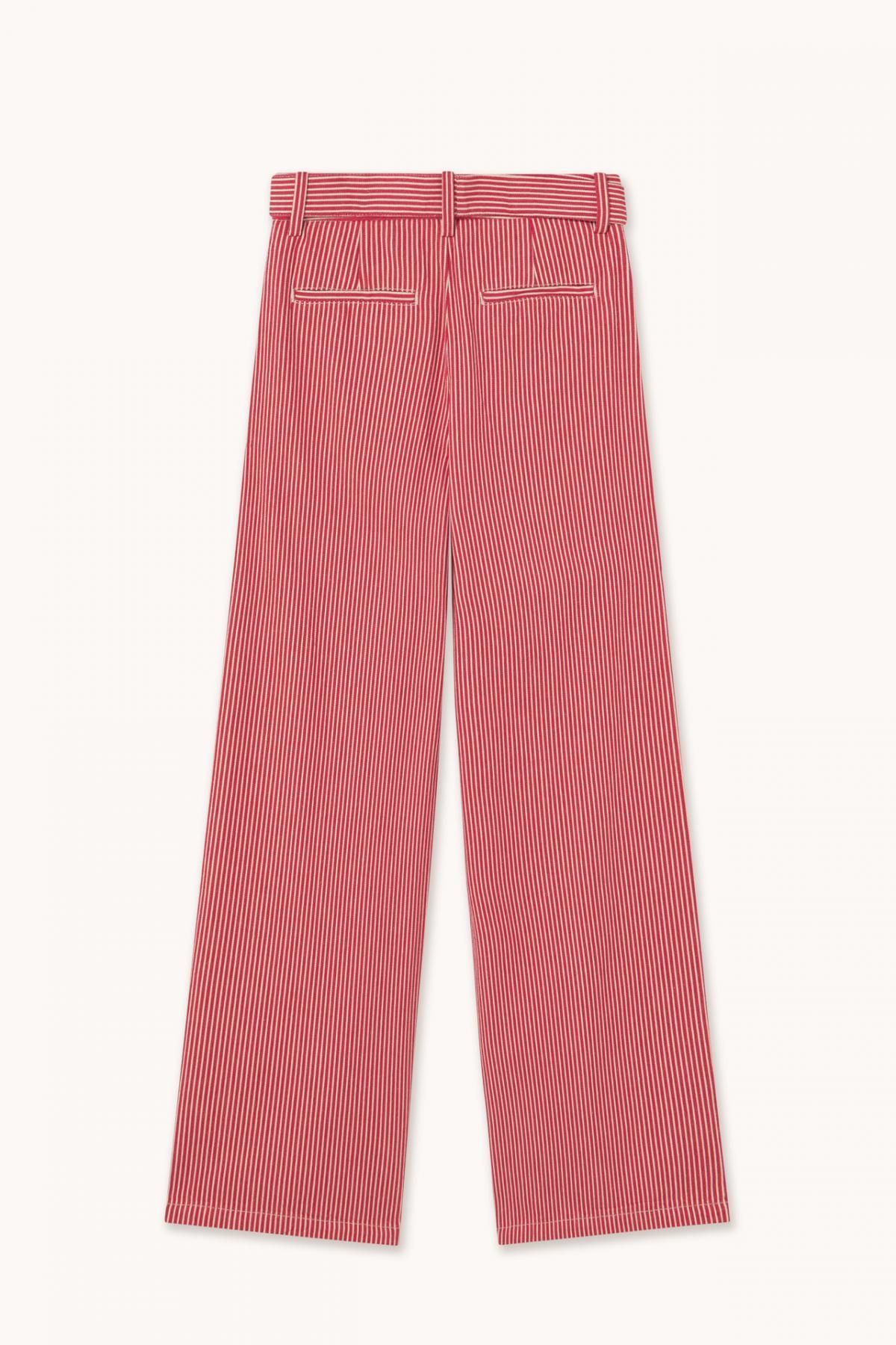 타이니코튼 스트라이프 썸머 레드 와이드 코튼 팬츠 AW25-657J08 SUMMER RED - 상세 이미지 2