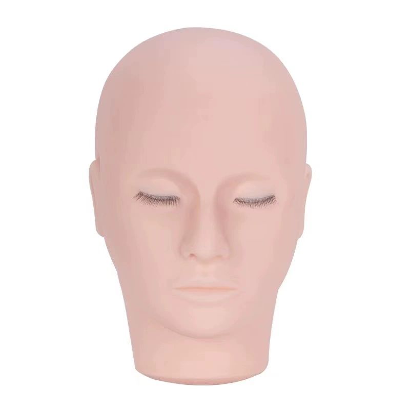 속눈썹 연장 마네킹 실습 실습용 메이크업 미용 머리 눈꺼풀 연습 시뮬레이션 얼굴 실기 2층 속눈썹 교체 핑크+3쌍 새내기 - 상품 이미지
