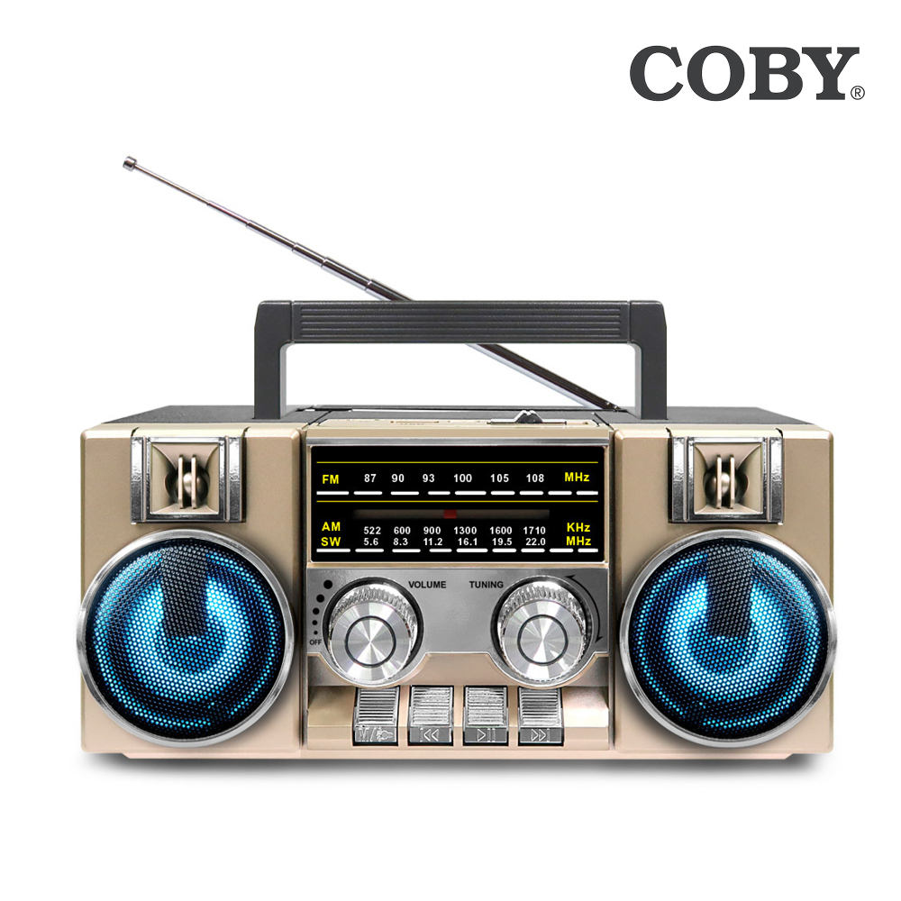 COBY CRF-55B 레트로 블루투스 라디오 스피커 FM AM SW 고음질 카세트 감성 이미지 6