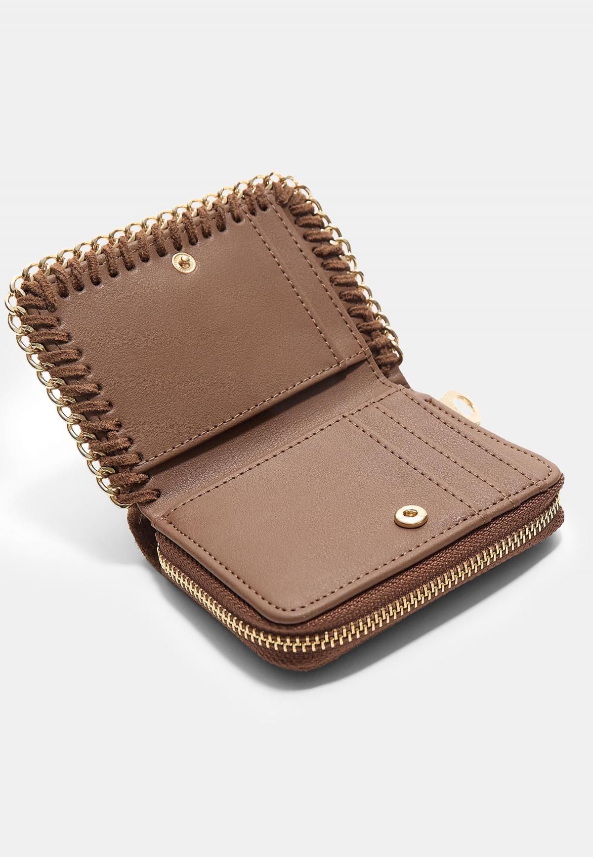 스트라디바리우스 체인 디테일 지퍼 미니 지갑 3731/901 TERRACOTTA - 상세 이미지 4