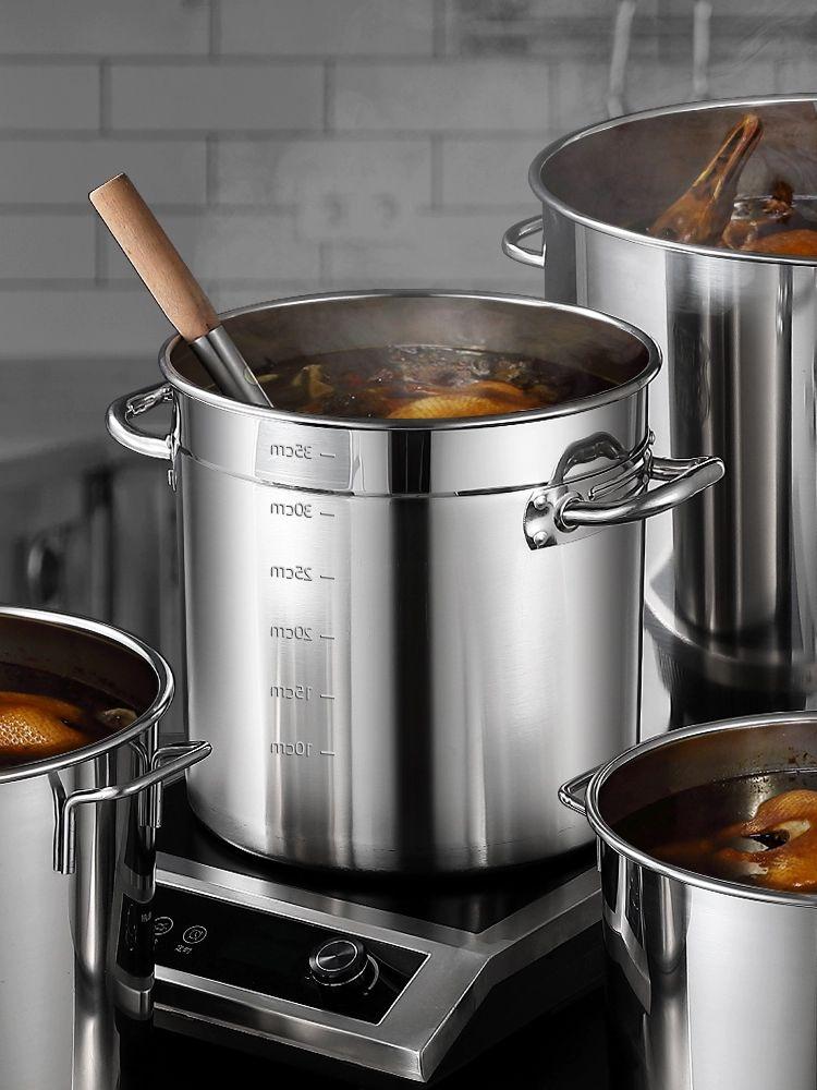 스텐 양은 육수통 들통 국통 용기 업소용국통 찜통 식당 스테인리스 큰 곰솥냄비 20kg 30x30 201 B - 상품 이미지
