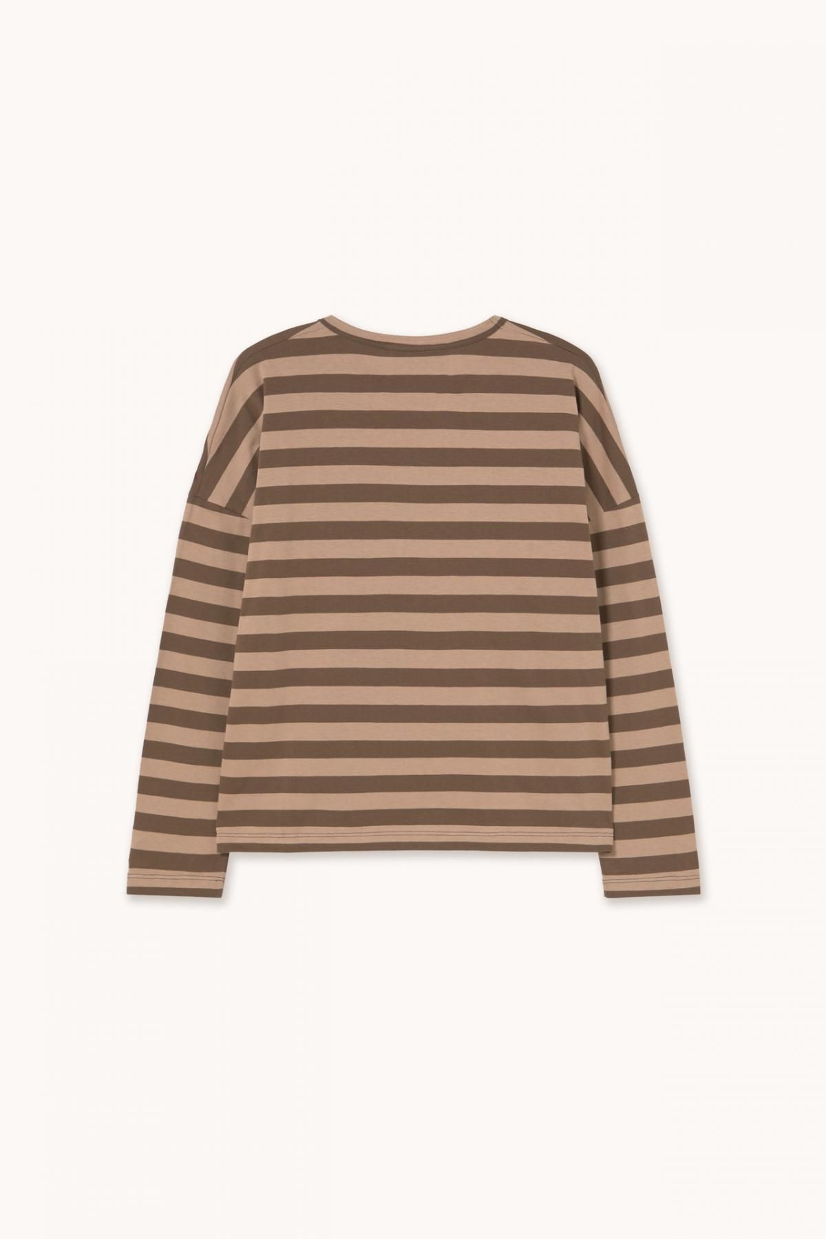 타이니코튼 카카오 카라멜 스트라이프 라운드넥 긴팔 티셔츠 AW25-777S45 CACAO/CARAMEL - 상세 이미지 2