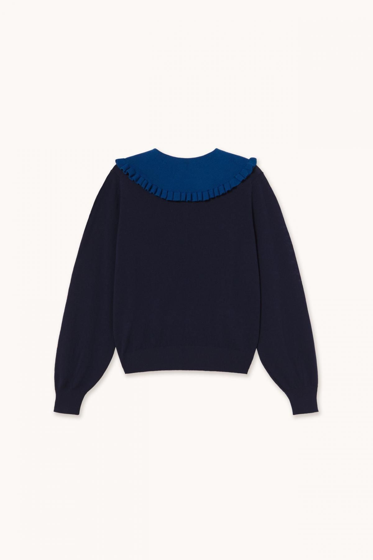 타이니코튼 빅카라 네이비 라운드넥 니트 스웨터 AW25-692107 NAVY - 상세 이미지 2
