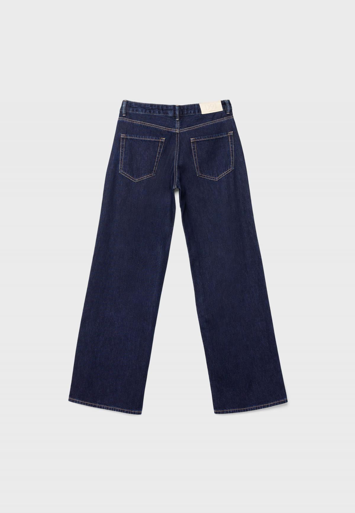 스트라디바리우스 트렌디 로우라이즈 와이드핏 데님 청바지 1441/620 OVERDYED BLUE DENIM - 상세 이미지 2