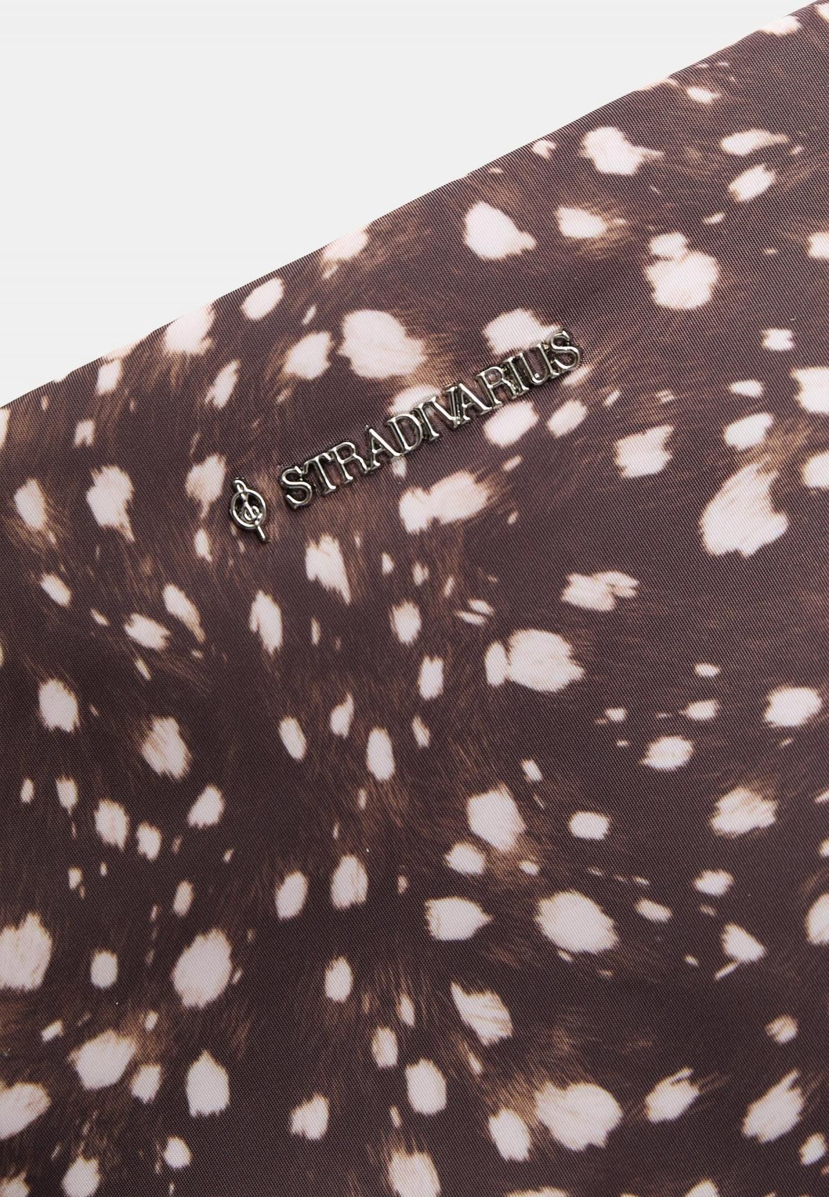 스트라디바리우스 멀티컬러 프린트 패브릭 지퍼 파우치 3726/912 BROWN - 상세 이미지 5