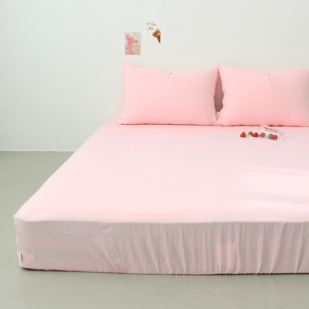 부드러운 아멜리 워싱 사계절 매트리스커버 체리 블라썸, S(싱글)