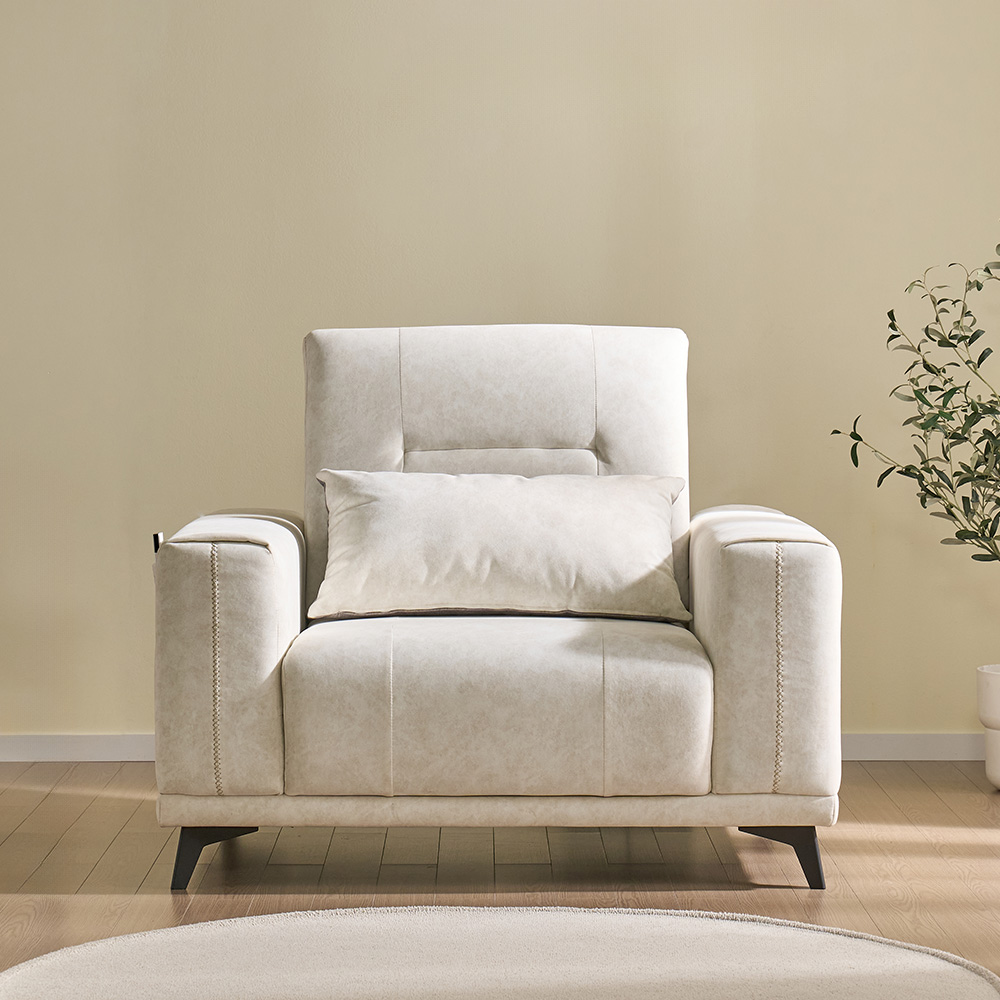 스코나 더스빌 아쿠아텍스 패브릭 모션 슬라이딩 무빙 침대 1인 리클라이너 소파