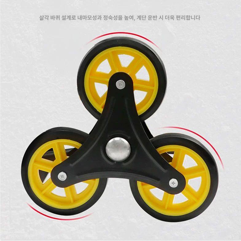계단카트 접이식 수레 택배카트 운반차 가정용 구루마 계단용카트 핸드트럭 대형 옐로우 중량 계단차 200.0kg - 상세 이미지 4