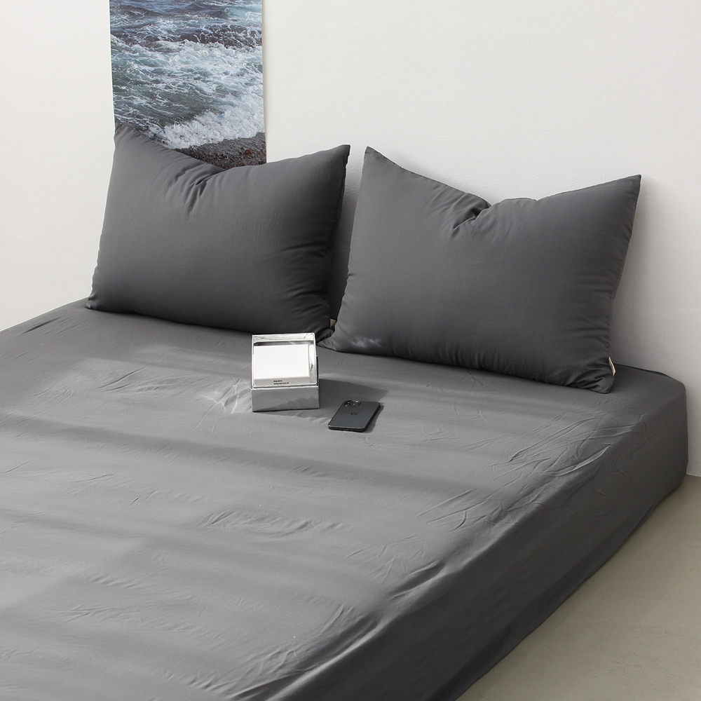 부드러운 아멜리 워싱 사계절 매트리스커버 느와르 차콜, Q(퀸)